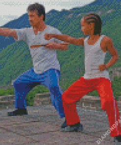 The Karate Kid Jackie Chan And Jaden Diamond Paintings