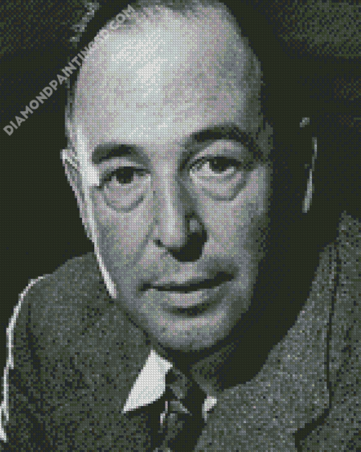 Black And White British Writer C S Lewis Diamond Paintings