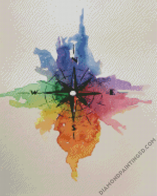 Colorful Compass Diamond Paintings
