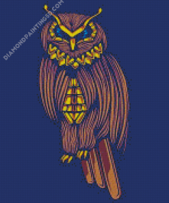 Golden Owl Bird Diamond Paintings