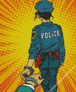 Police Woman Pop Art Diamond Paintings