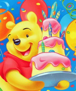Happy Birthday Winnie The Pooh Diamond Paintings