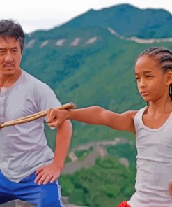 Jackie And Jaden The Karate Kid Diamond Paintings