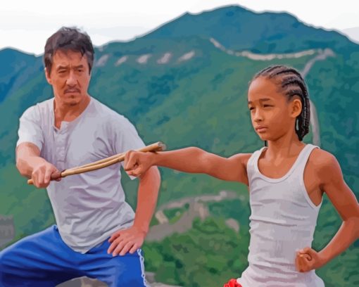 Jackie And Jaden The Karate Kid Diamond Paintings