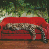 Leopard On Sofa Diamond Paintings