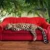 Leopard On Sofa Diamond Paintings