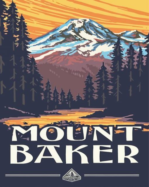 Mt Baker Poster Diamond Paintings