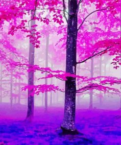 Purple Fall Forest Diamond Paintings