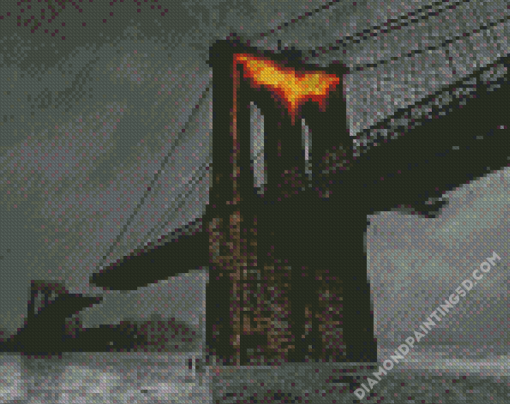 Batman Symbol In Brooklyn Bridge Diamond Paintings