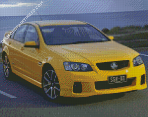 Yellow Holden Commodore Diamond Paintings