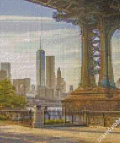New York Brooklyn Bridge And Trade Centers Diamond Paintings