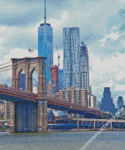 Brooklyn Bridge And Trade Center Diamond Paintings