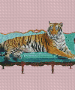 Leopard On Sofa Art Diamond Paintings