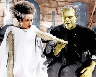 Aesthetic Bride Of Frankenstein Diamond Paintings