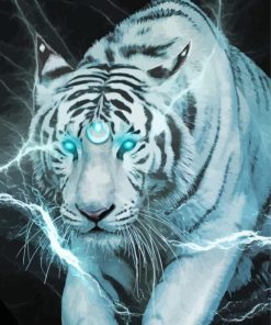 Aesthetic Lightning Tiger Diamond Paintings