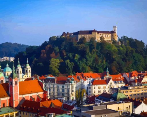 Aesthetic Ljubljana Castle Diamond Paintings