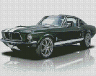Aesthetic Mustang Car 1967 Engine Diamond Paintings