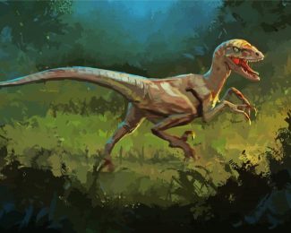 Aesthetic Velociraptor Diamond Paintings