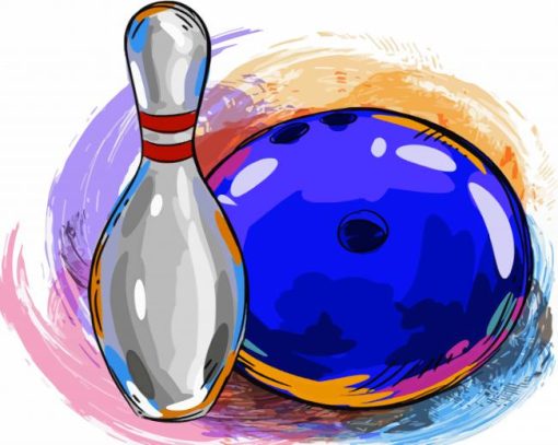 Aesthetic Bowling Art Illustration Diamond Paintings