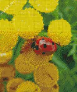 Ant And Ladybug On Flower Diamond Paintings