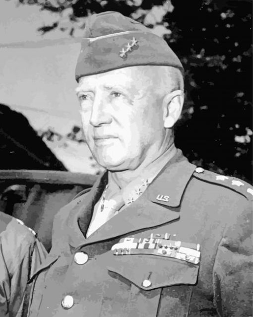 Black And White George Patton Diamond Paintings