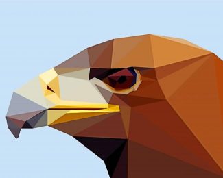 Brown Eagle Head Abstract Diamond Paintings