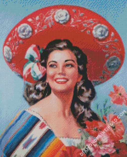 Cool Beautiful Mexican Lady Diamond Paintings