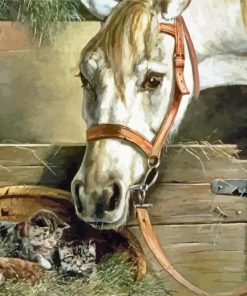 Cute Cats And Horse Art Diamond Paintings