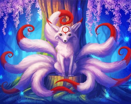 Cute Nine Tail Fox Diamond Paintings
