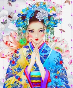 Geisha Woman Diamond Paintings