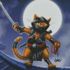 Japanese Ninja Cat Diamond Paintings