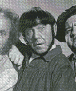 Monochrome The Three Stooges Diamond Paintings