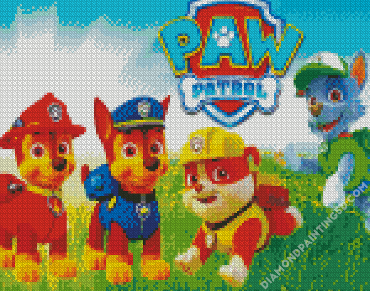 Paw Patrol Mini Canvas Painting Kit Multicoloured
