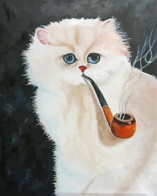 Smoking Cat Animal Diamond Paintings