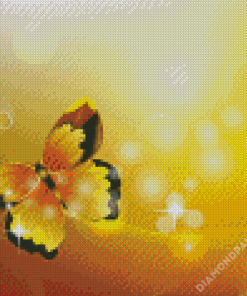 Gold Butterfly Diamond Paintings