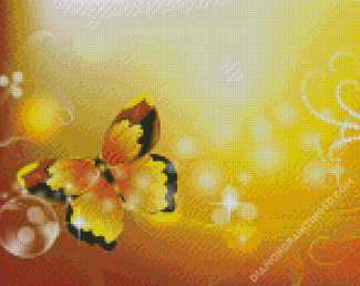 Gold Butterfly Diamond Paintings