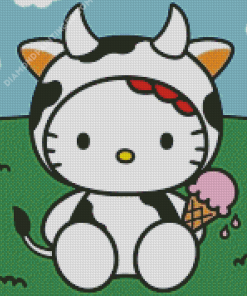 Hello Kitty Cow Diamond Paintings