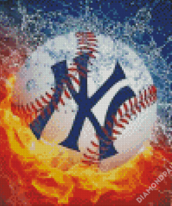 Ny Yankees Ball Diamond Paintings