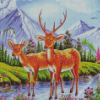 Aesthetic Deer Couple Diamond Paintings