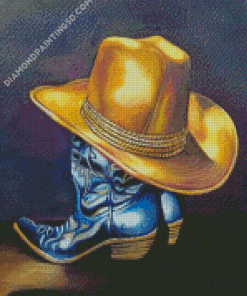 Beige Cowboy Hat Diamond Paintings