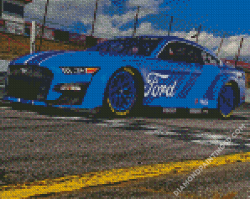 Blue Stock Car Diamond Paintings