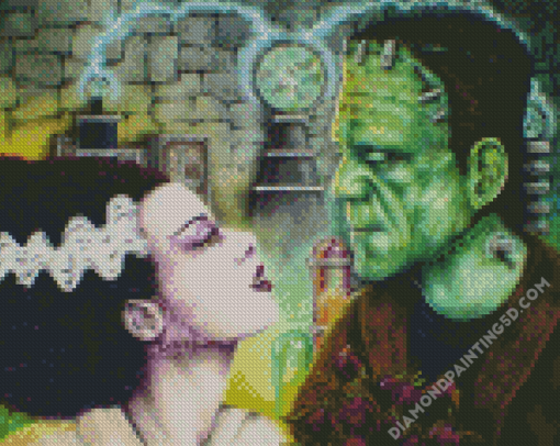 Cool Frankenstein And The Bride Diamond Paintings