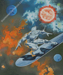 Cool Silver Surfer Diamond Paintings