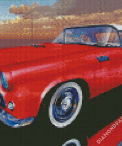 Red Tbird Car Diamond Paintings