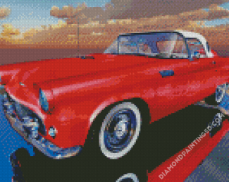 Red Tbird Car Diamond Paintings