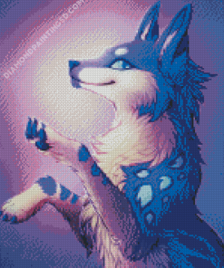 Anime Blue Wolf Diamond Paintings