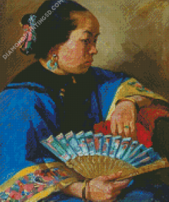Mandarine Woman Portrait Richard Lorenz Diamond Paintings