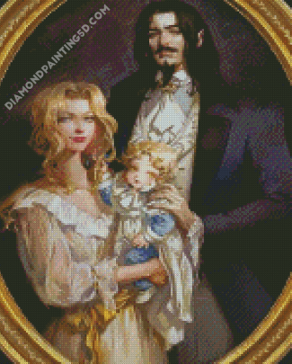 Dracula Lisa And Baby Alucard Diamond Paintings