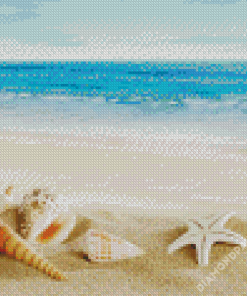 Sand Seashells Seascape Diamond Paintings