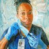 Aesthetic African American Nurse Art Diamond Paintings